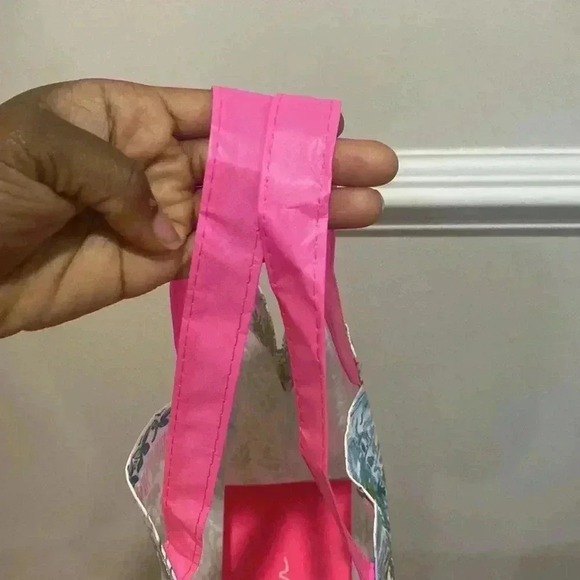 Lilly Pulitzer West Palm Beach Bright Reusable Shopping Tote Bag NWOT - Picture 5 of 6